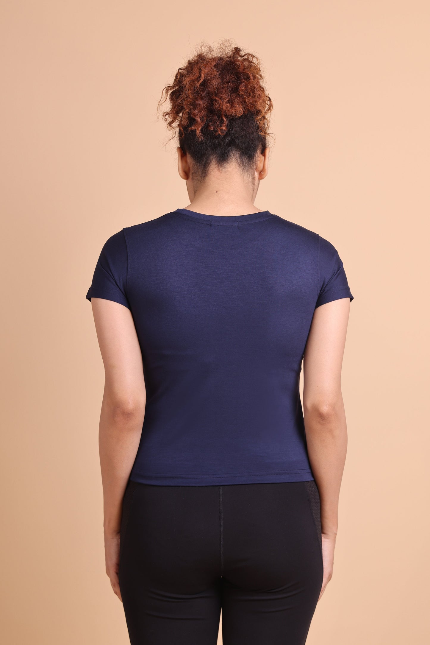 Civao Women's Navy Blue Slim Fit T-Shirt - Stylish Choice