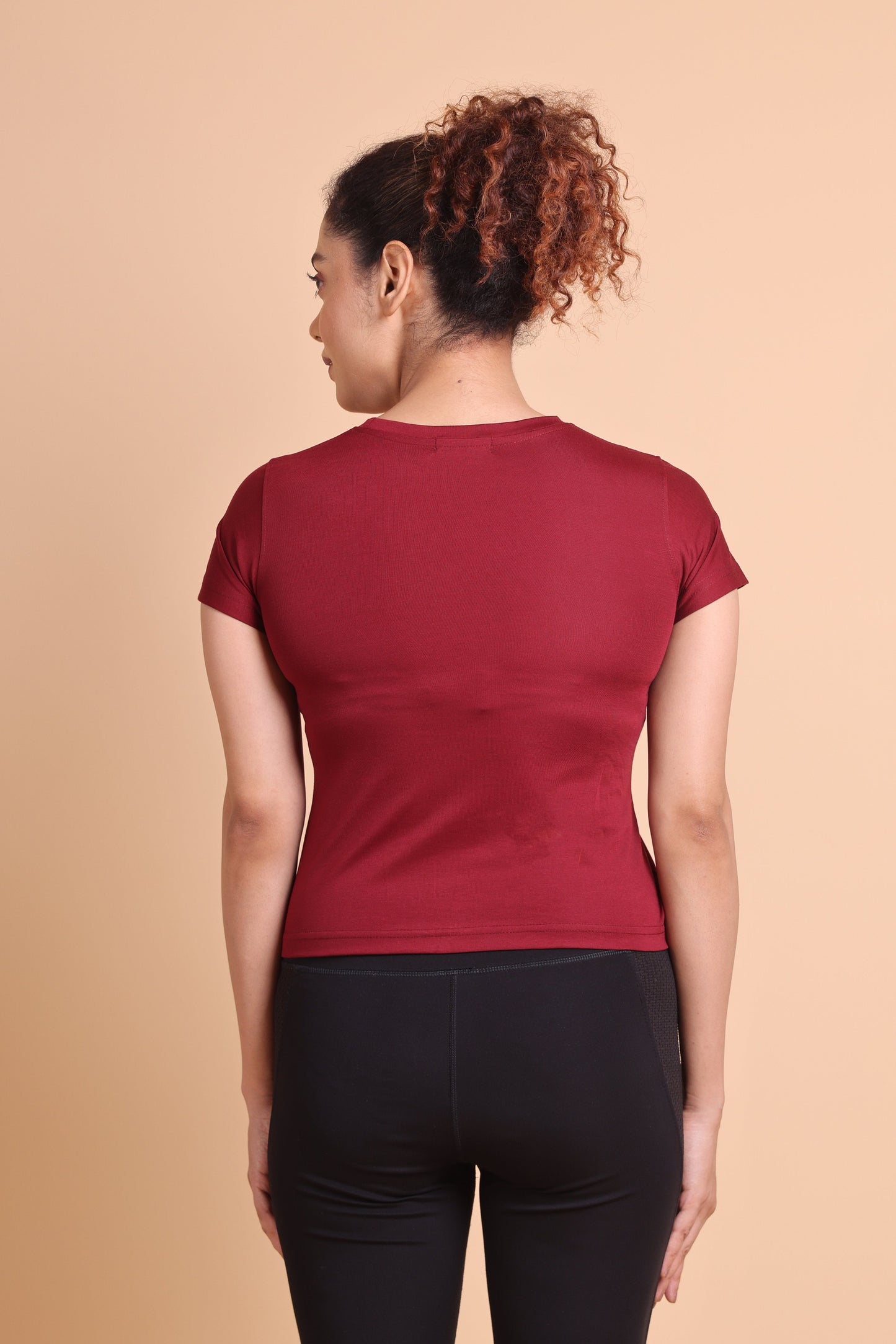 The Civao Garage Maroon Slim Fit T-Shirt - New Arrival