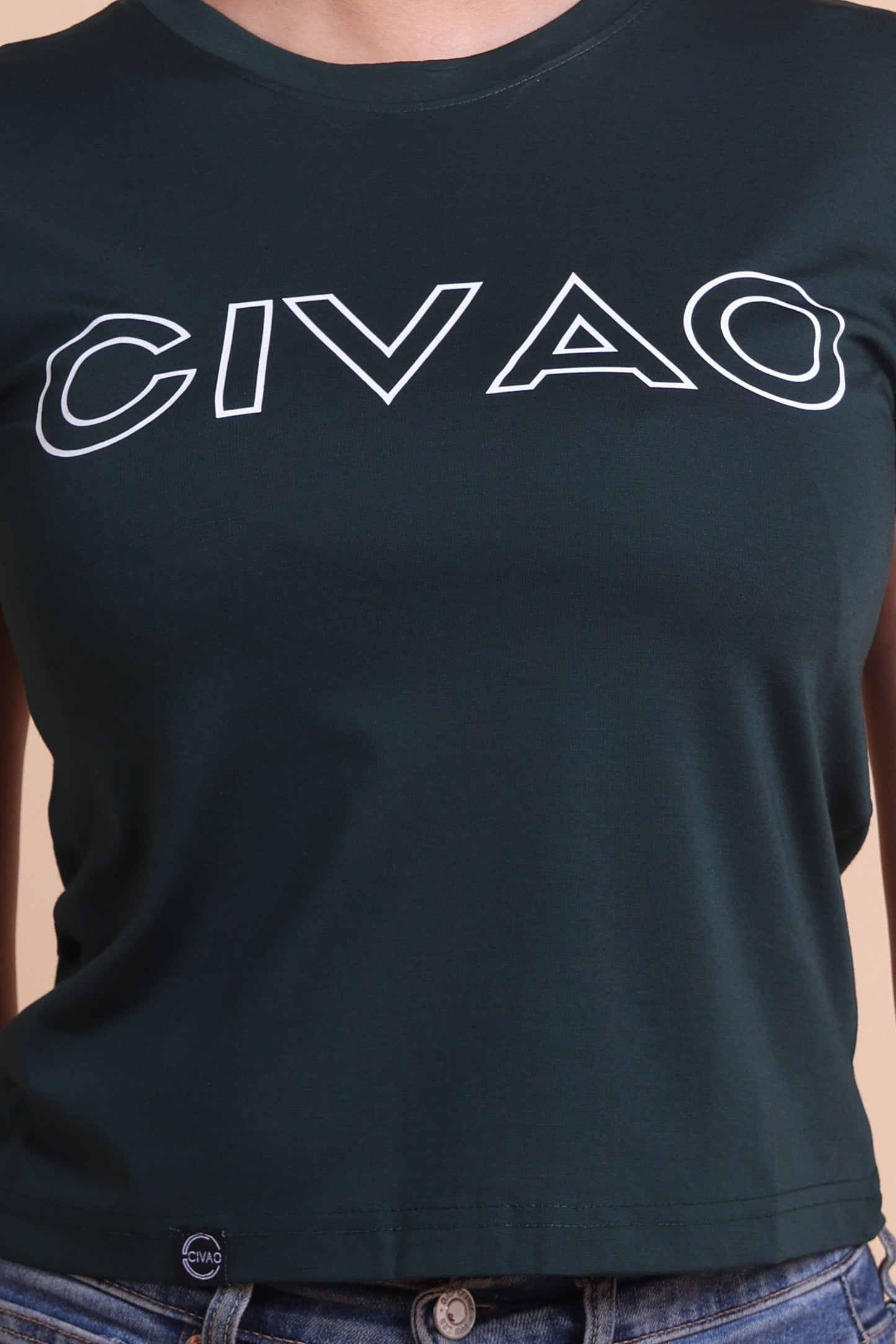 The Civao Dark Green Slim Fit T-Shirt