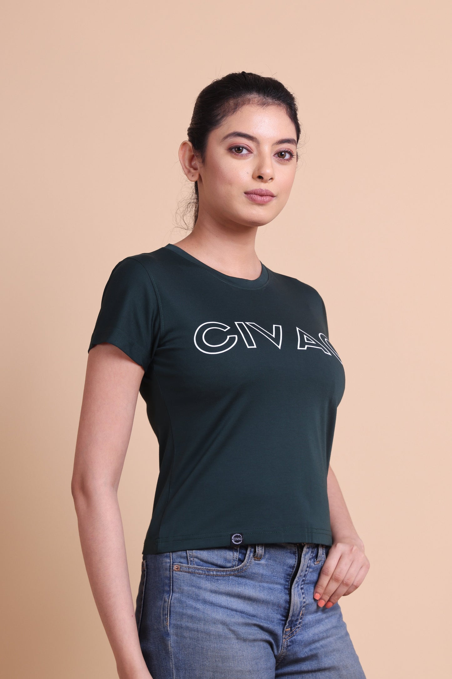 The Civao Dark Green Slim Fit T-Shirt