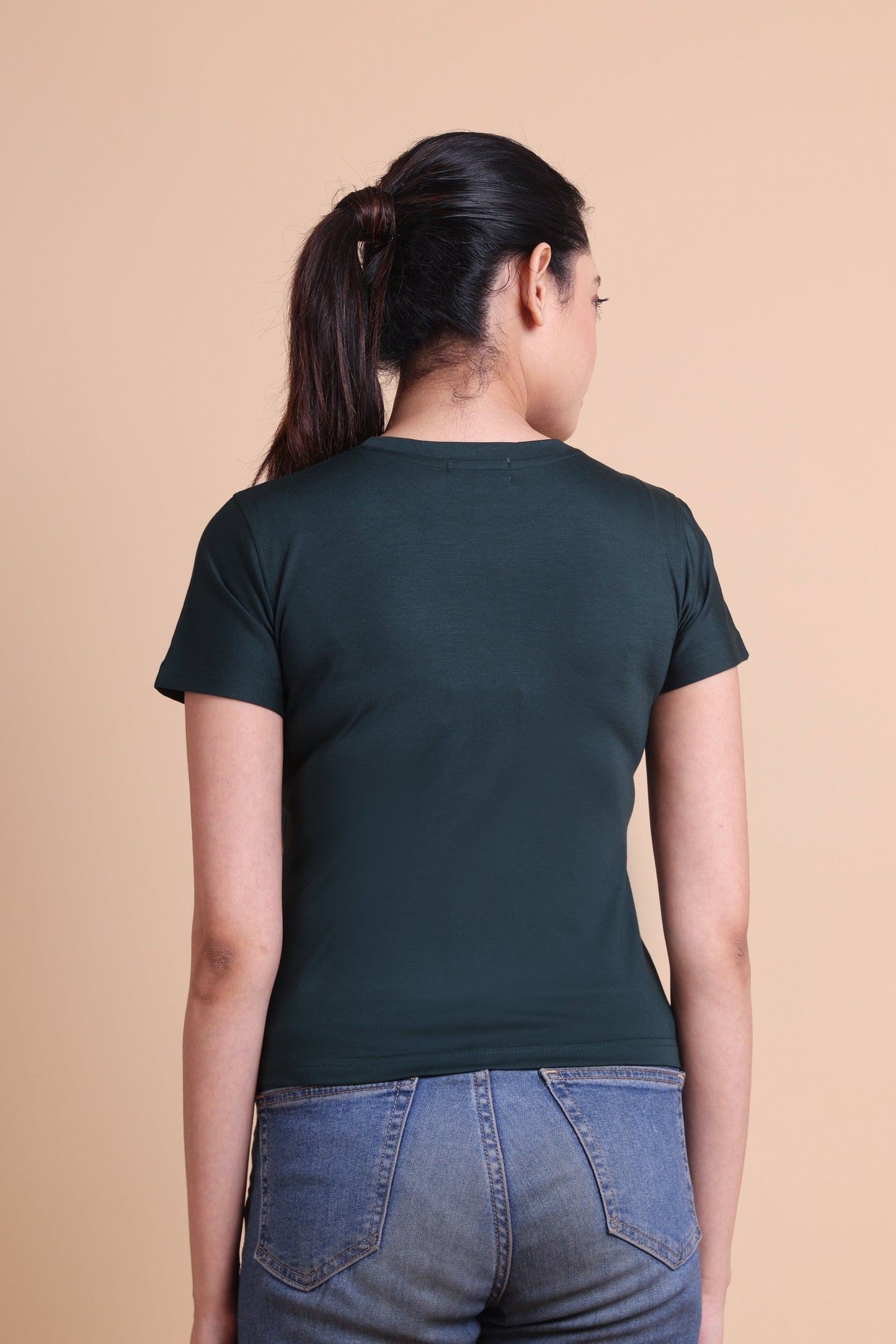 The Civao Dark Green Slim Fit T-Shirt