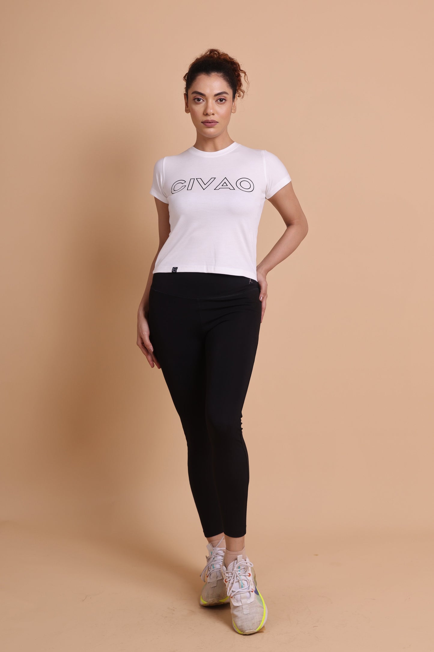 The Civao Women's  Slim Fit White T-Shirt