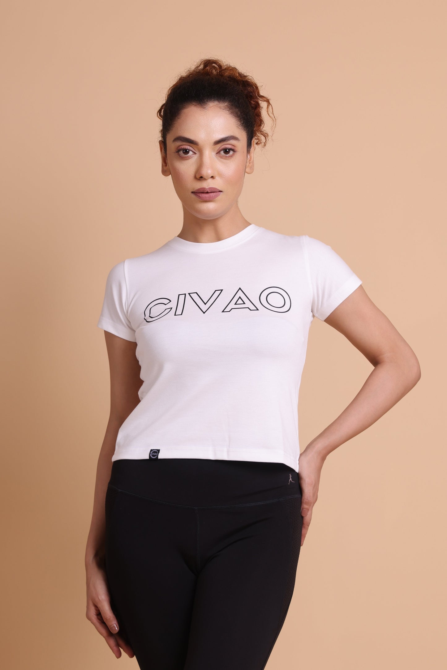 The Civao Women's  Slim Fit White T-Shirt