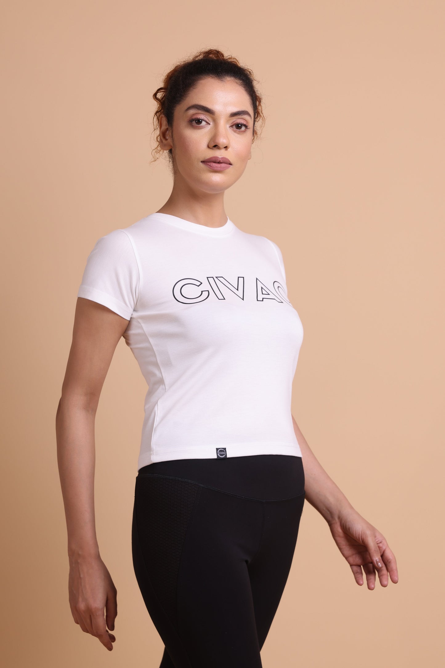 The Civao Women's  Slim Fit White T-Shirt