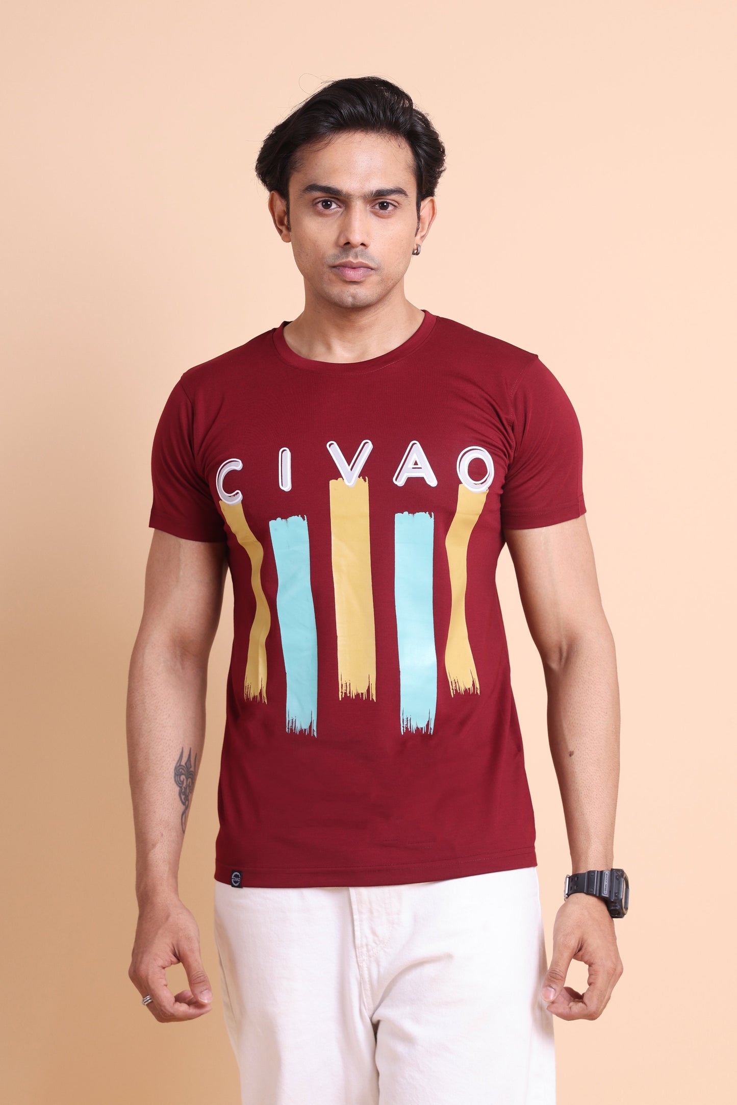 Big Boy Style Maroon Slim Fit T-shirt