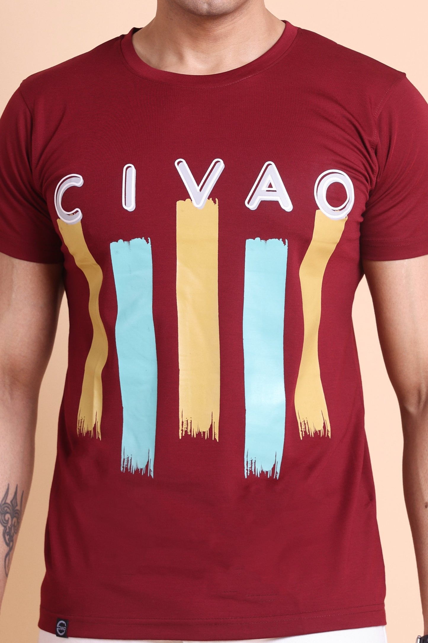 Big Boy Style Maroon Slim Fit T-shirt