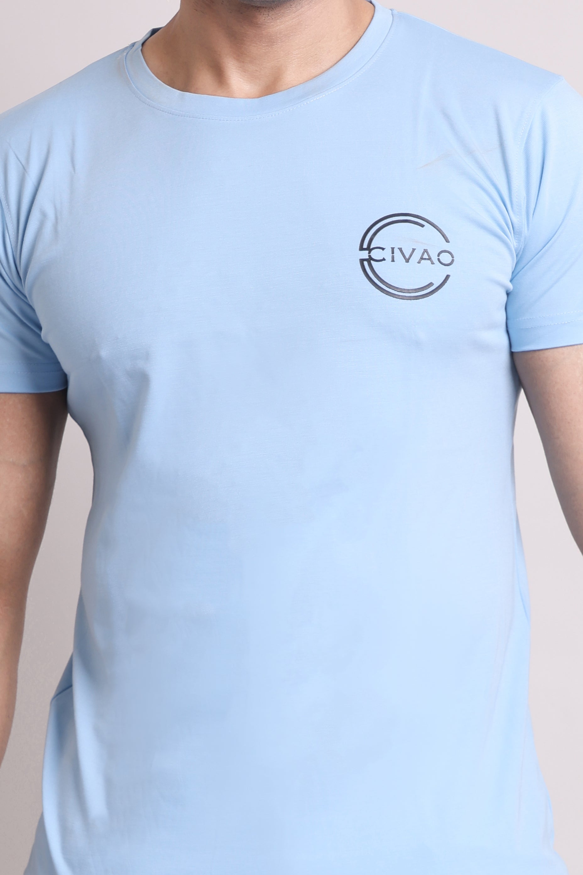 The Civao Sky Blue Slim Fit T-Shirt