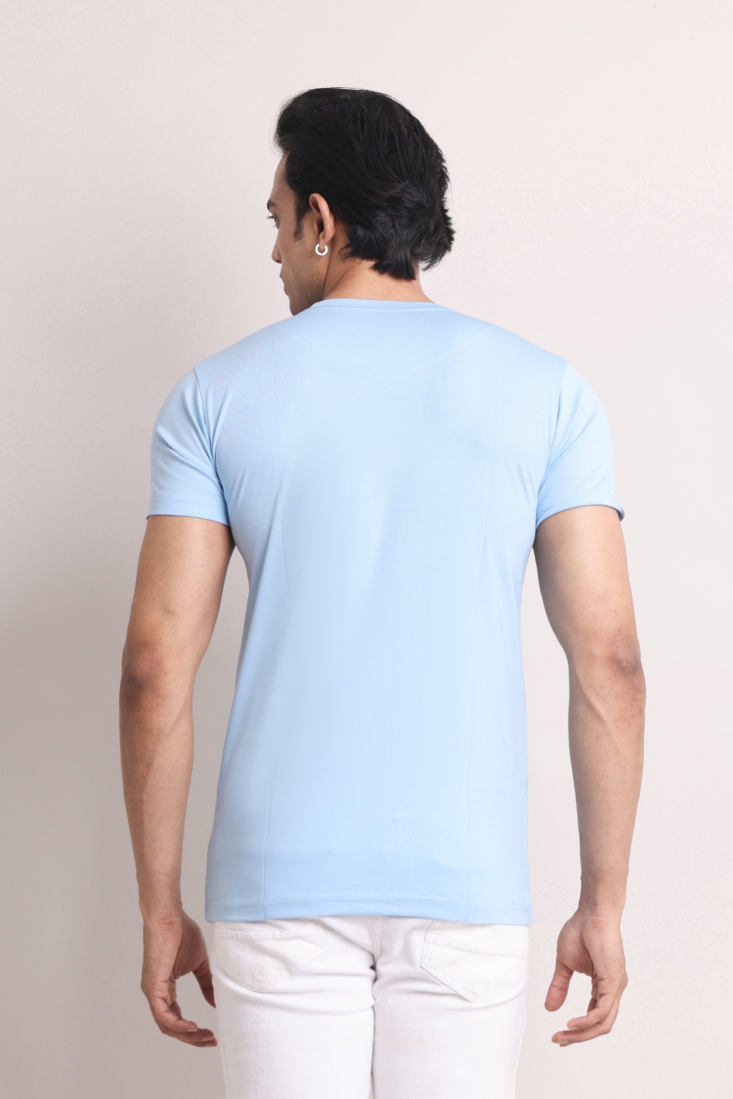 The Civao Sky Blue Slim Fit T-Shirt