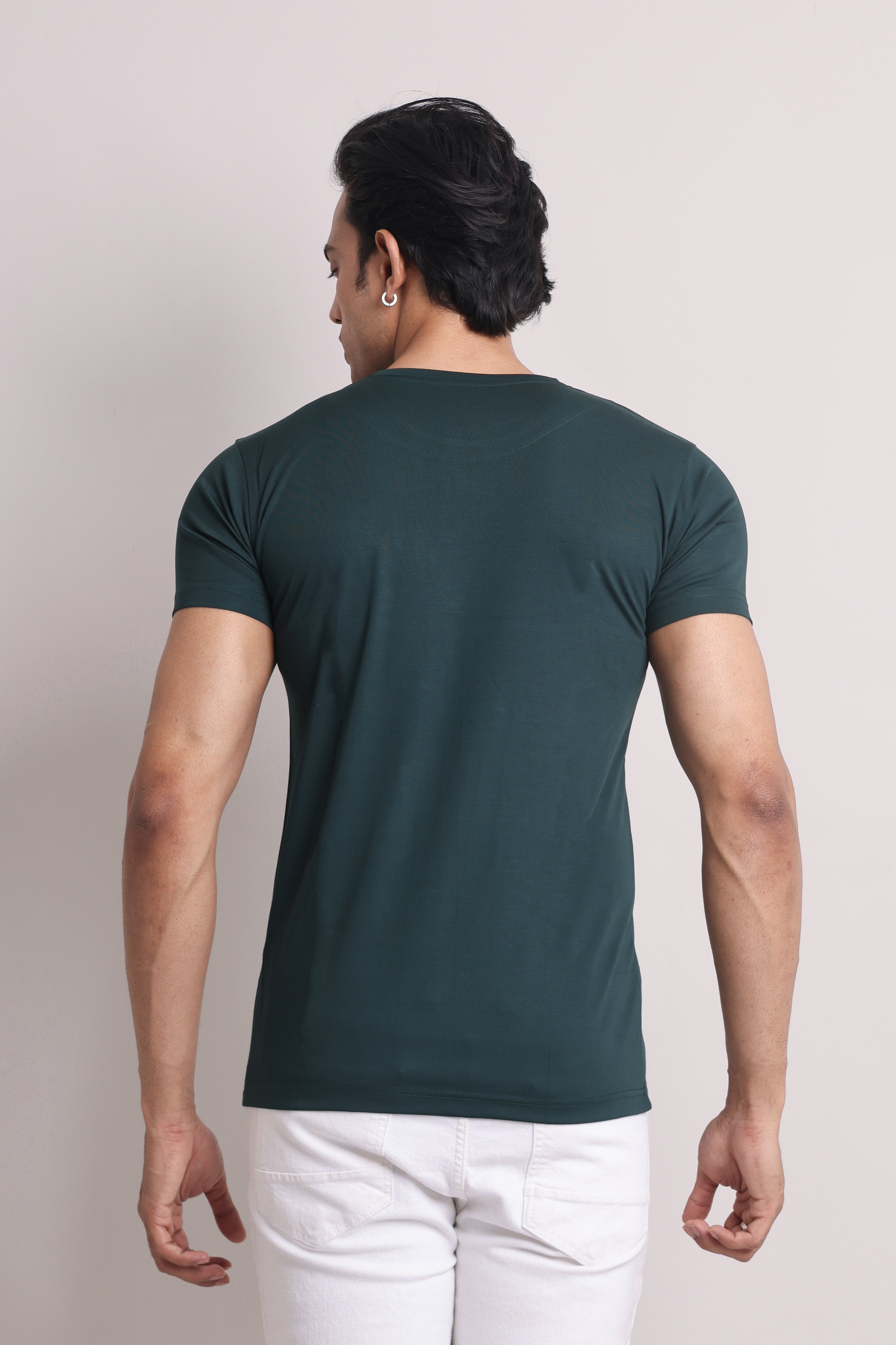 The Civao  Slim Fit Dark green T-Shirt