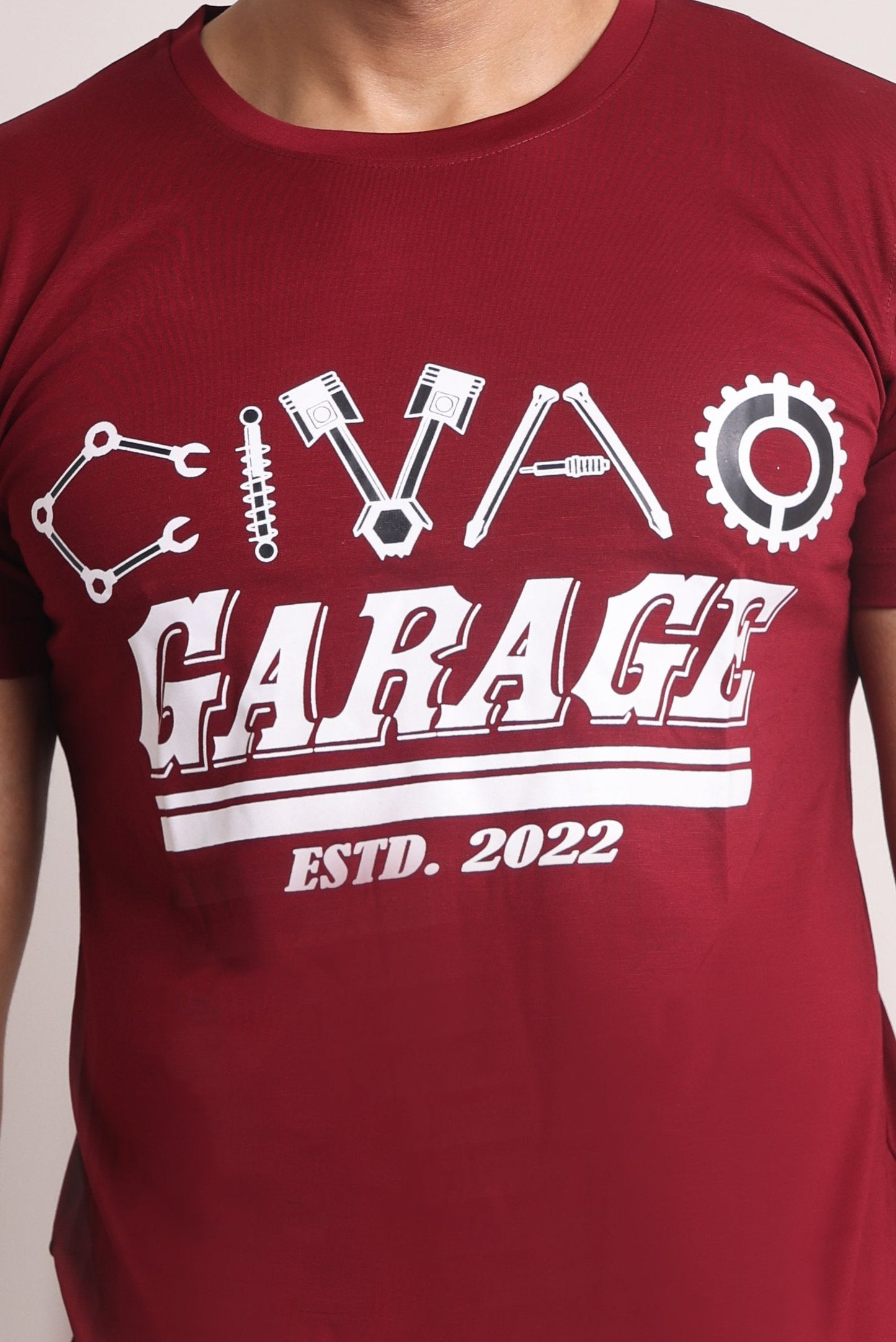 Garage Slim Fit T-Shirt Maroon