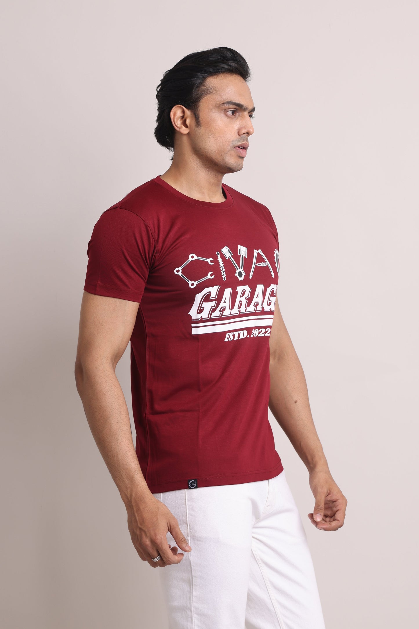 Garage Slim Fit T-Shirt Maroon