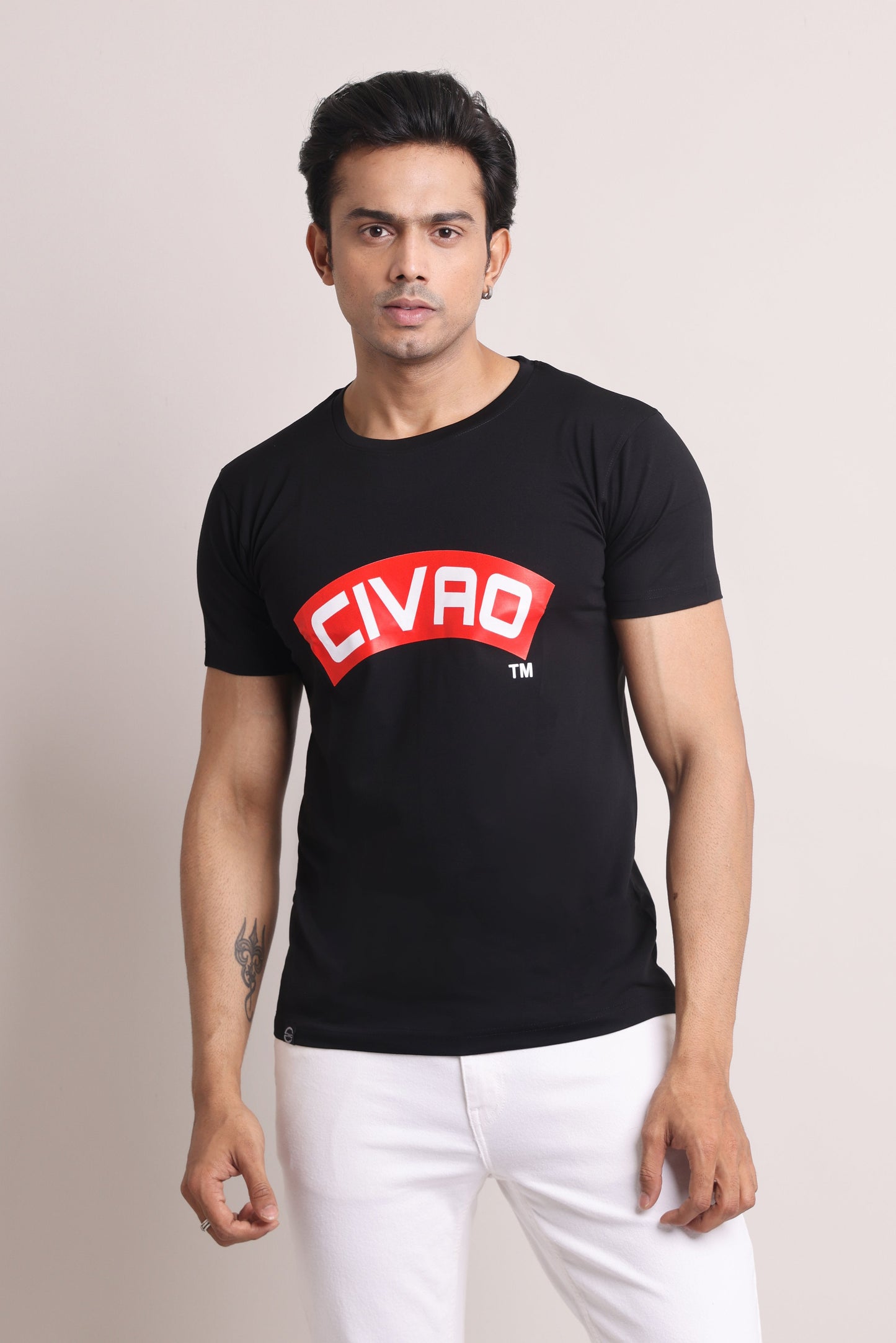 The Civao Slim Fit  Black T-Shirt