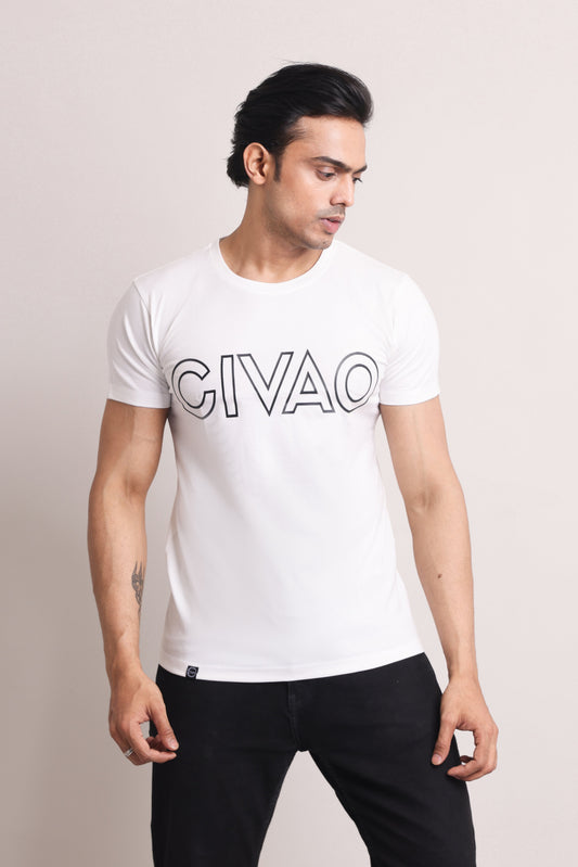 The Civao Slim Fit White T-Shirt